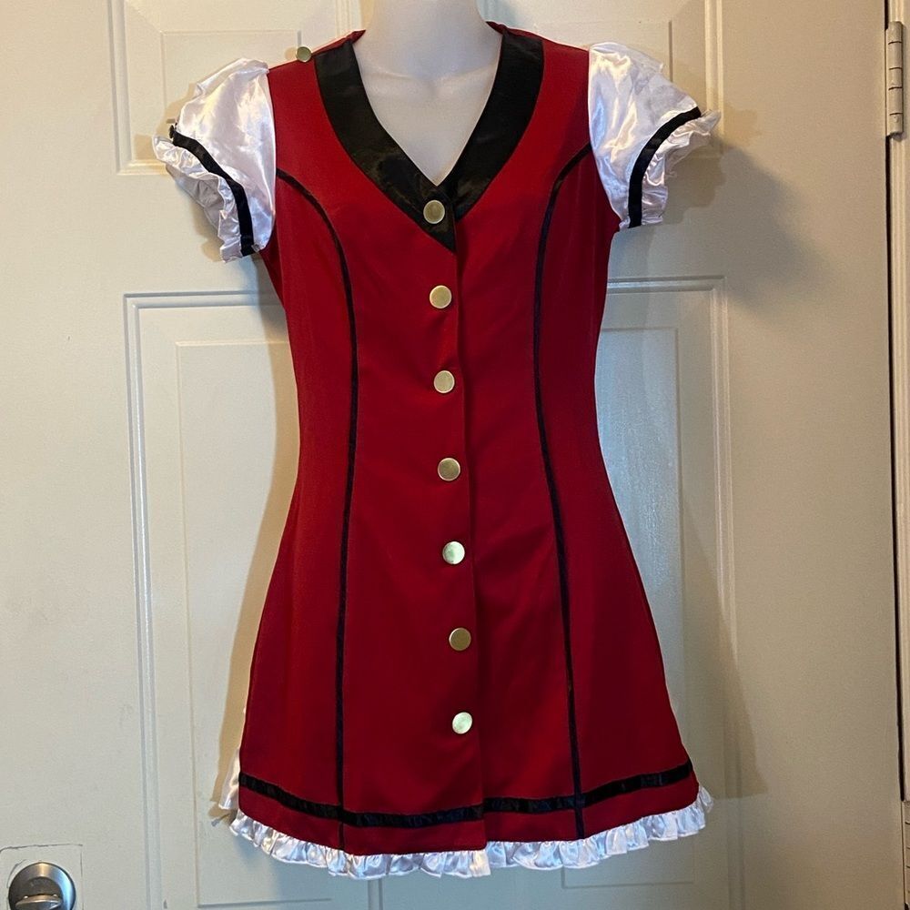 Dreamgirl VIP, Valet Service Adult Red and White Costume Dress Size S